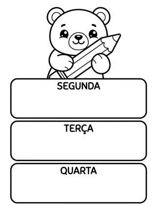 Cute Animal Weekly Planner para colorir Desenho de Cute Animal Weekly Planner para colorir e imprimir grátis