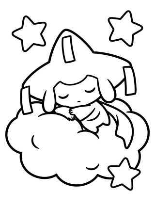 Jirachi the Wish Pokémon para colorir Desenho de Jirachi the Wish Pokémon para colorir e imprimir grátis