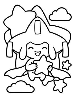 Jirachi the Wish Maker para colorir Desenho de Jirachi the Wish Maker para colorir e imprimir grátis