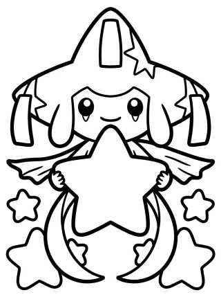 Jirachi Making Wishes para colorir Desenho de Jirachi Making Wishes para colorir e imprimir grátis