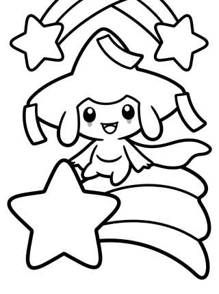 Jirachi Granting Wishes para colorir Desenho de Jirachi Granting Wishes para colorir e imprimir grátis