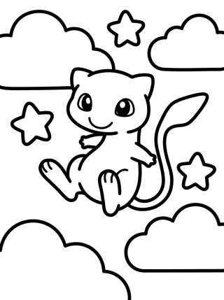 Coleção de desenhos para colorir: Cute Legendary Pokémon