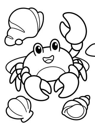 Happy Crab in the Sand para colorir Desenho de Happy Crab in the Sand para colorir e imprimir grátis