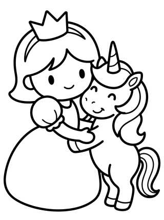 Magical Unicorn Princess para colorir Desenho de Magical Unicorn Princess para colorir e imprimir grátis