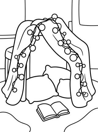Sheet Fort and Fairy Lights para colorir Desenho de Sheet Fort and Fairy Lights para colorir e imprimir grátis