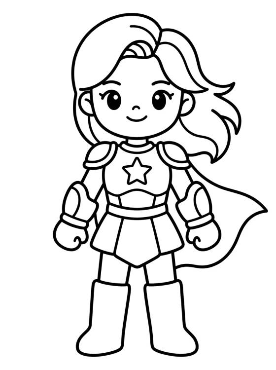 Holographic Armor and K-Pop Cape para colorir Desenho de Holographic Armor and K-Pop Cape para colorir e imprimir grátis