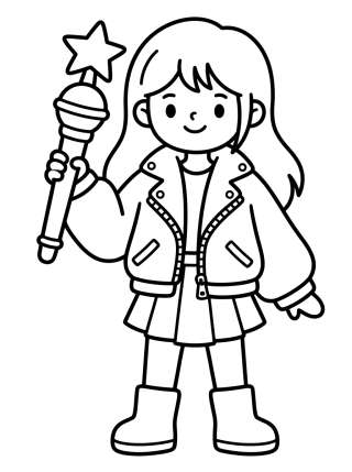 Coleção de desenhos para colorir: K-Pop Warrior Outfits