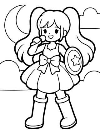 Battle Dress and High Boots para colorir Desenho de Battle Dress and High Boots para colorir e imprimir grátis