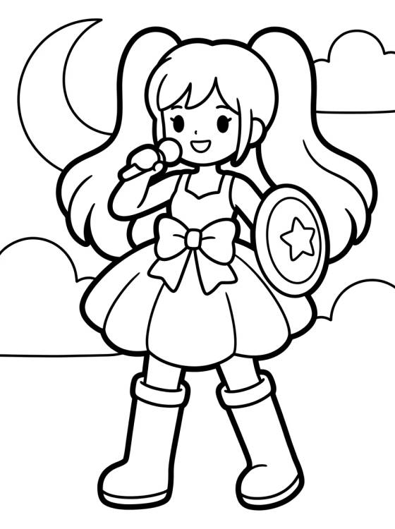 Battle Dress and High Boots para colorir Desenho de Battle Dress and High Boots para colorir e imprimir grátis