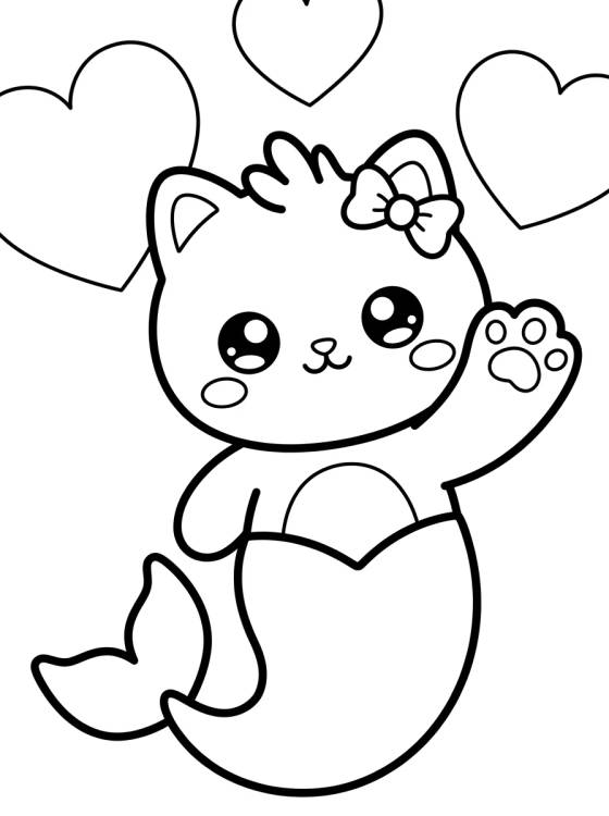 Cute Waving MerCat para colorir Desenho de Cute Waving MerCat para colorir e imprimir grátis