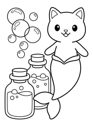 Coleção de desenhos para colorir: Mercat from Gabby's Dollhouse