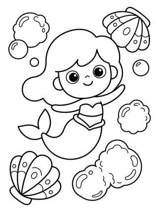 MerCat Swimming in the Spa Sea para colorir Desenho de MerCat Swimming in the Spa Sea para colorir e imprimir grátis