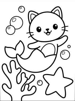 MerCat Swimming in the Undersea Spa para colorir Desenho de MerCat Swimming in the Undersea Spa para colorir e imprimir grátis