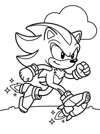 Shadow Running with Jet Boots para colorir Desenho de Shadow Running with Jet Boots para colorir e imprimir grátis