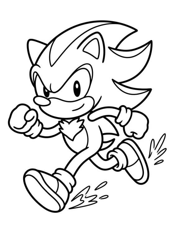 Shadow Running at High Speed para colorir Desenho de Shadow Running at High Speed para colorir e imprimir grátis