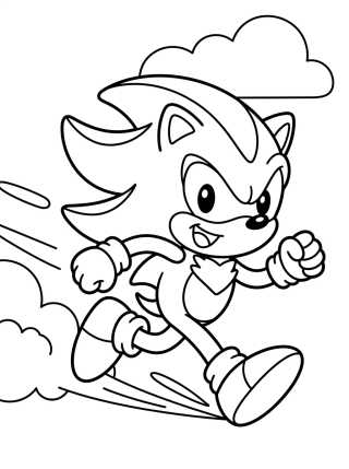 Shadow Running Fast para colorir Desenho de Shadow Running Fast para colorir e imprimir grátis