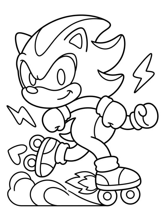 Shadow Running Super Fast para colorir Desenho de Shadow Running Super Fast para colorir e imprimir grátis