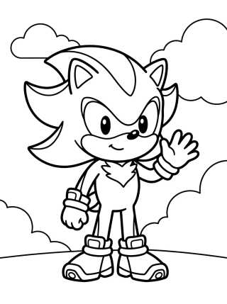 Cute Chibi Style Shadow para colorir Desenho de Cute Chibi Style Shadow para colorir e imprimir grátis