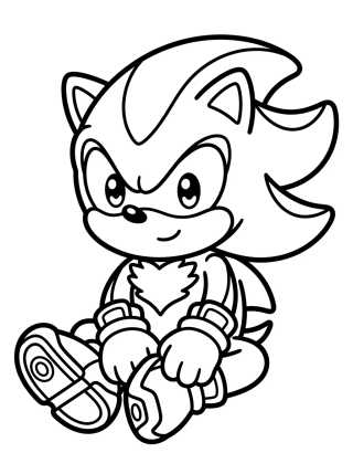 Cute Kawaii Style Shadow para colorir Desenho de Cute Kawaii Style Shadow para colorir e imprimir grátis