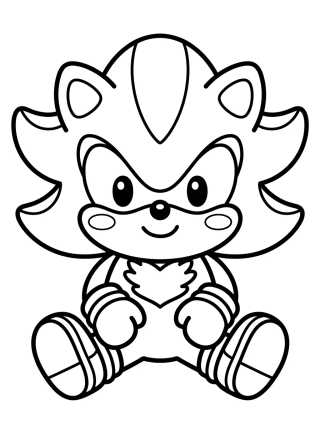 Cute Kawaii Style Shadow para colorir Desenho de Cute Kawaii Style Shadow para colorir e imprimir grátis
