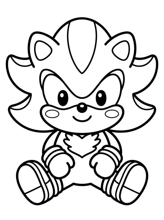 Cute Kawaii Style Shadow para colorir Desenho de Cute Kawaii Style Shadow para colorir e imprimir grátis