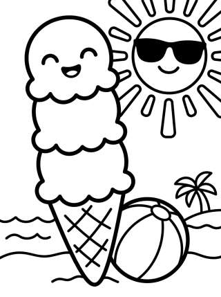 Coleção de desenhos para colorir: Summer Ice Cream