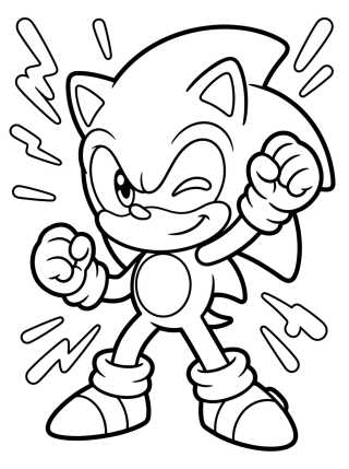 Chibi Super Sonic in a Powerful Pose para colorir Desenho de Chibi Super Sonic in a Powerful Pose para colorir e imprimir grátis