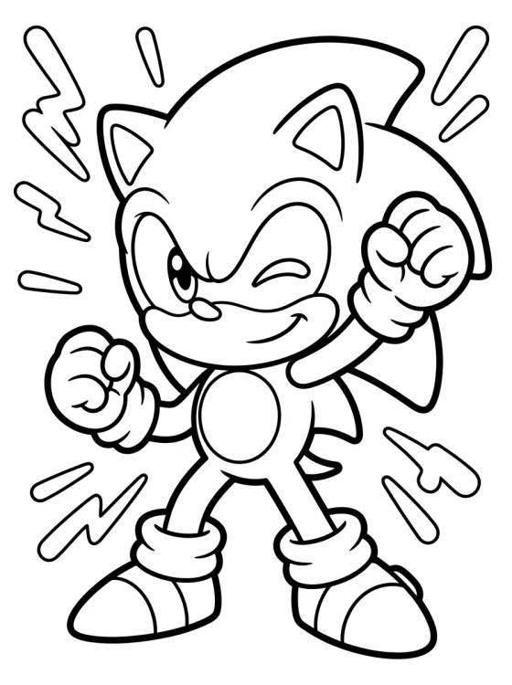 Chibi Super Sonic in a Powerful Pose para colorir Desenho de Chibi Super Sonic in a Powerful Pose para colorir e imprimir grátis