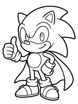 Super Sonic Victory Pose para colorir Desenho de Super Sonic Victory Pose para colorir e imprimir grátis