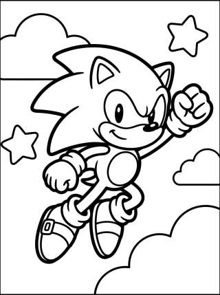 Coleção de desenhos para colorir: Super Sonic Coloring Pages