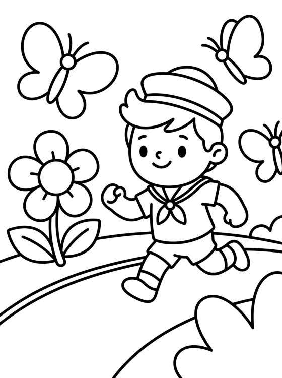 Tito Playing in the Park para colorir Desenho de Tito Playing in the Park para colorir e imprimir grátis