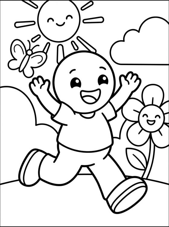 Tito Playing in the Park para colorir Desenho de Tito Playing in the Park para colorir e imprimir grátis