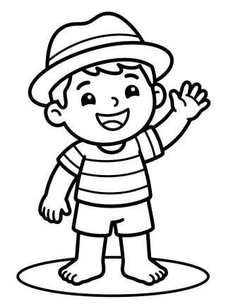 Smiling Tito Waving para colorir Desenho de Smiling Tito Waving para colorir e imprimir grátis