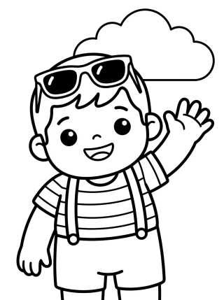 Smiling Tito with Sunglasses para colorir Desenho de Smiling Tito with Sunglasses para colorir e imprimir grátis