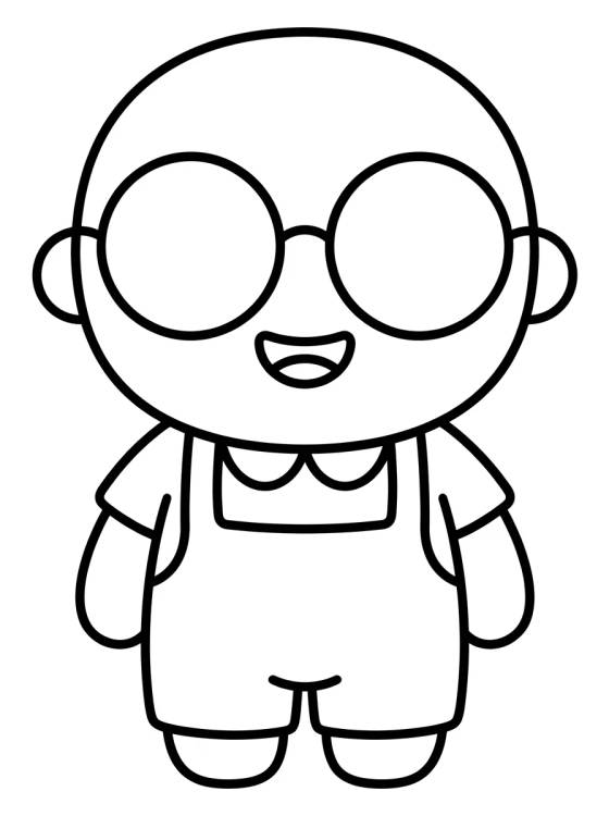 Tito Smiling with Glasses para colorir Desenho de Tito Smiling with Glasses para colorir e imprimir grátis