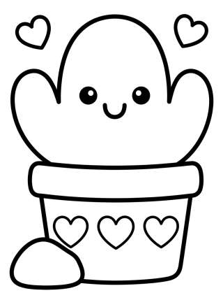 Coleção de desenhos para colorir: Cute Planters and Potted Plants