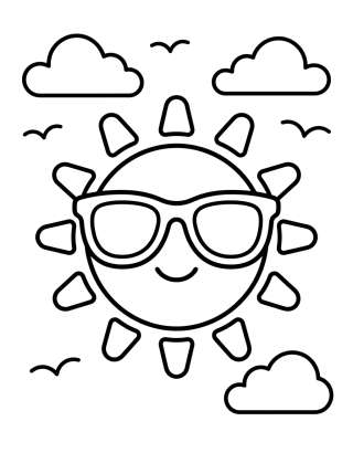 Coleção de desenhos para colorir: Cute Summer