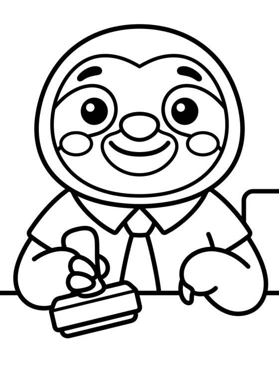 Cute Flash the Sloth para colorir Desenho de Cute Flash the Sloth para colorir e imprimir grátis