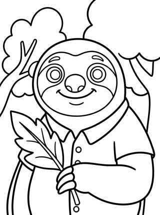 Cute Flash the Sloth para colorir Desenho de Cute Flash the Sloth para colorir e imprimir grátis