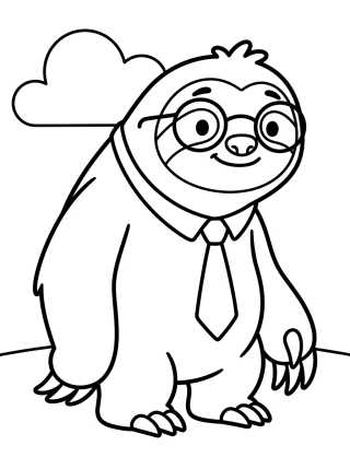 Flash the Cute Sloth para colorir Desenho de Flash the Cute Sloth para colorir e imprimir grátis