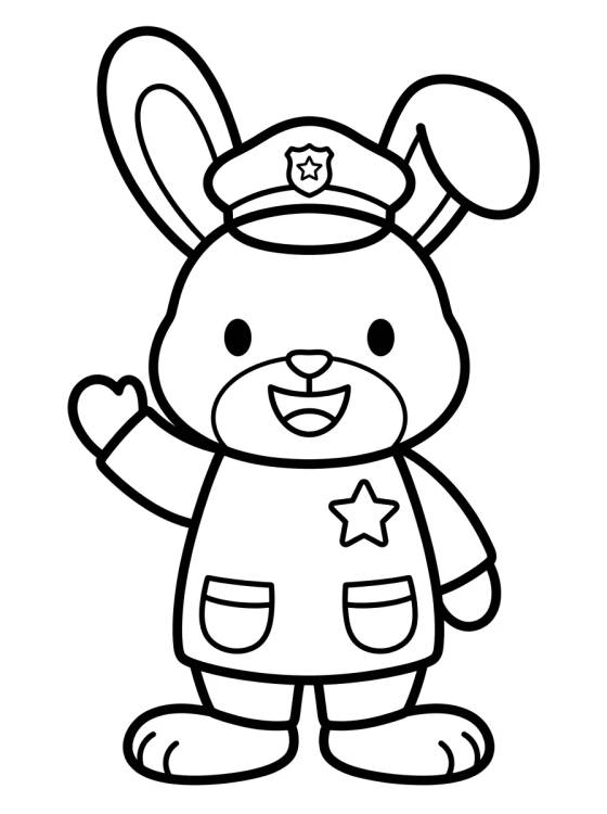 Cute Police Officer Judy Hopps para colorir Desenho de Cute Police Officer Judy Hopps para colorir e imprimir grátis
