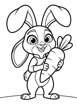 Smiling Judy Hopps para colorir Desenho de Smiling Judy Hopps para colorir e imprimir grátis