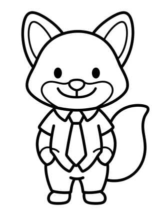 Smiling Nick Wilde para colorir Desenho de Smiling Nick Wilde para colorir e imprimir grátis